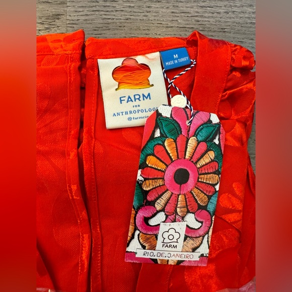 Farm Rio Long-Sleeve V-Neck Jacquard Maxi Dress - Picture 9 of 9